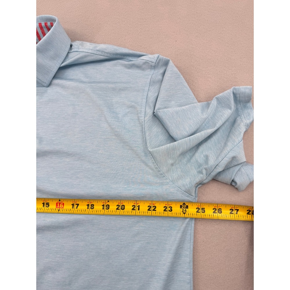 FootJoy ProDry Mens XL Light Blue Heathered Golf Polo Shirt Lightweight Casual - Picture 7 of 10